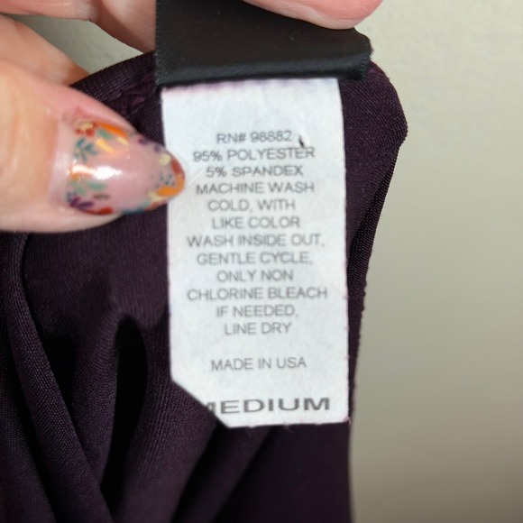 VTG Y2K Studio Y Beaded Halter Top Women M Purple Embellished Sparkle Glam Party - Picture 9 of 10